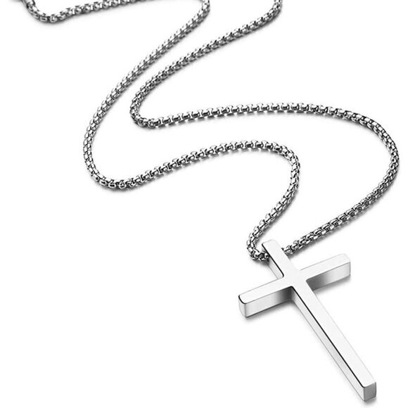 ✨NEW Men’s Silver Cross Necklace✨ - Picture 5 of 9